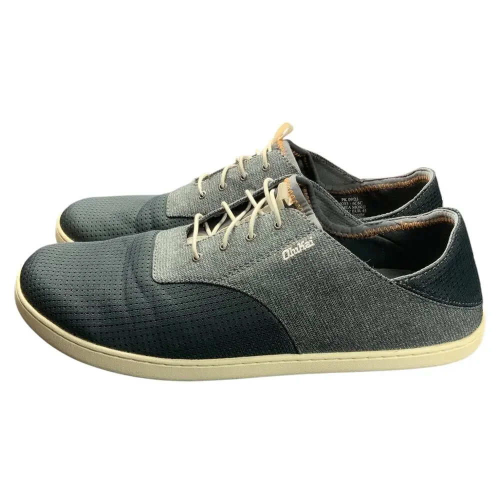OluKai Nohea Moku Men’s Size 12 Gray Casual Boat Shoes Lightweight Comfort